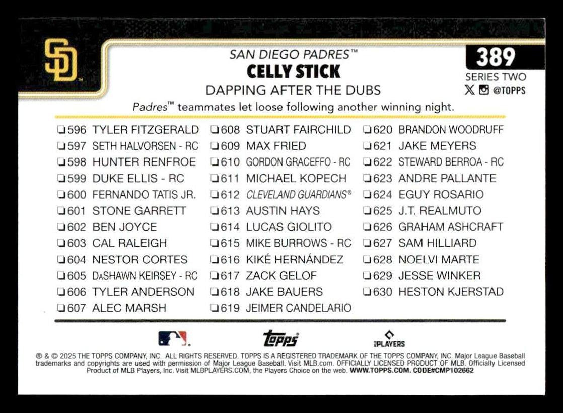 2025 Topps #389 Celly Stick
