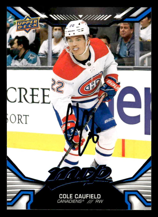 2022-23 Upper Deck MVP #85 Cole Caufield Blue Script