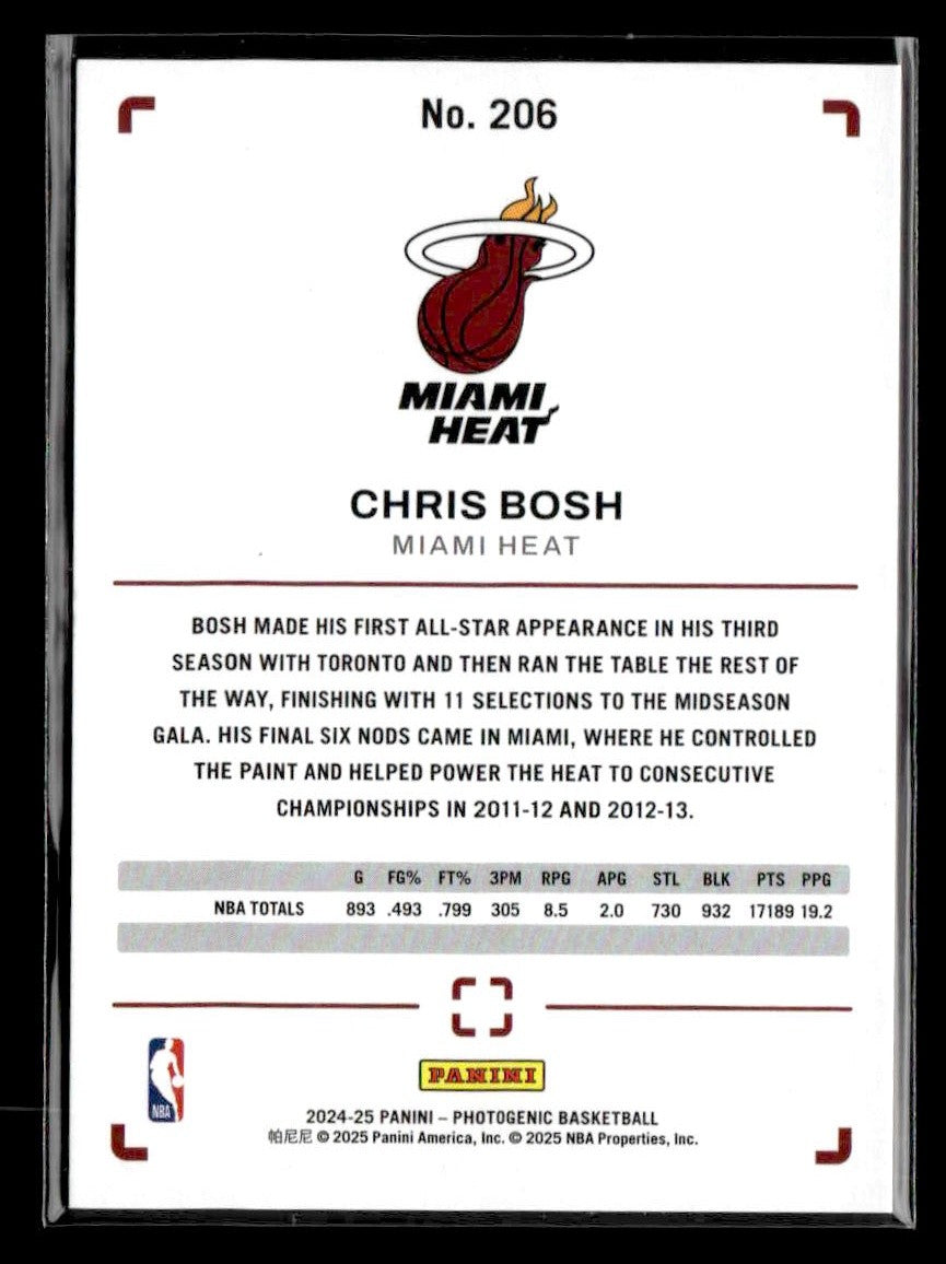 2024-25 Panini Photogenic #206 Chris Bosh Maze #/25