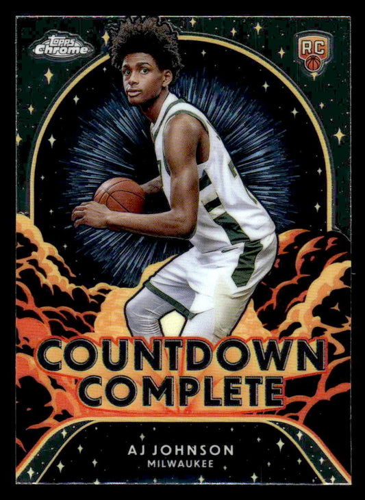 2024-25 Topps Chrome #CC-22 AJ Johnson Countdown Complete Gray/darker back
