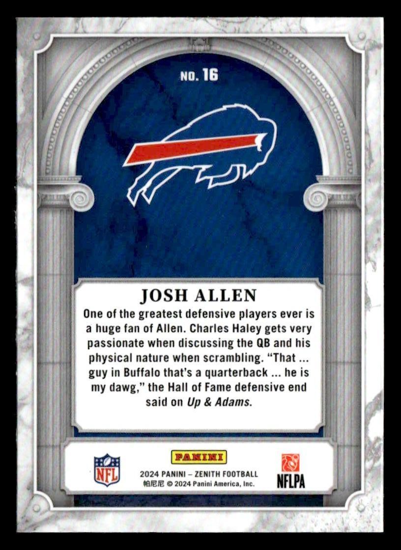 2024 Panini Zenith #16 Josh Allen Z Marquee