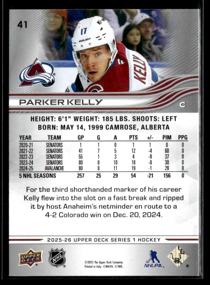 2025-26 Upper Deck #41 Parker Kelly