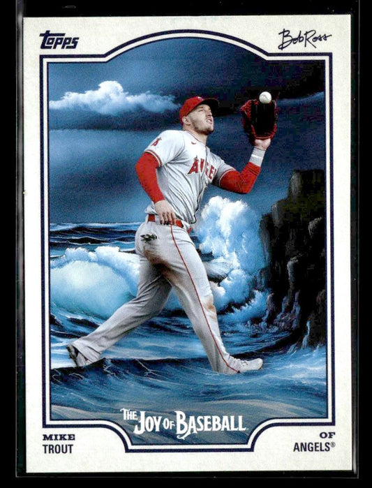 2025 Topps x Bob Ross: The Joy of Baseball #3 Mike Trout