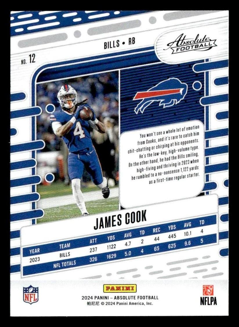 2024 Panini Absolute #12 James Cook Retail