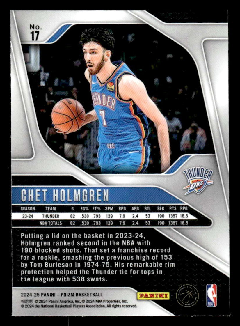 2024-25 Panini Prizm #17 Chet Holmgren