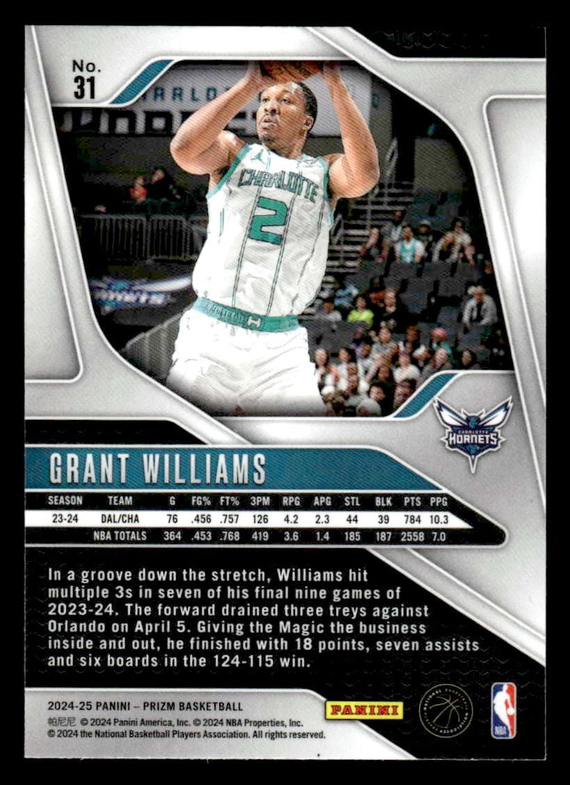 2024-25 Panini Prizm #31 Grant Williams