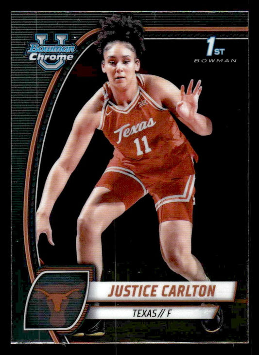 2024-25 Bowman University Chrome #38 Justice Carlton