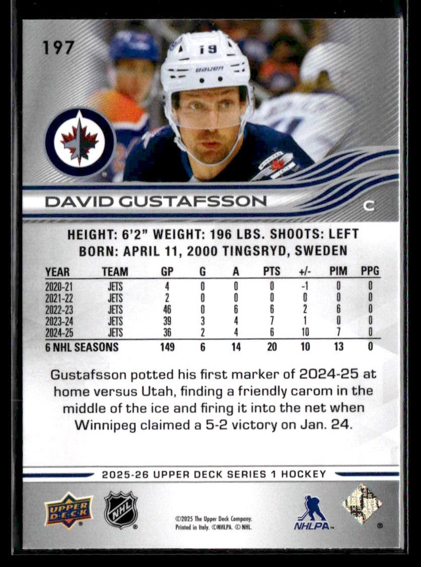 2025-26 Upper Deck #197 David Gustafsson