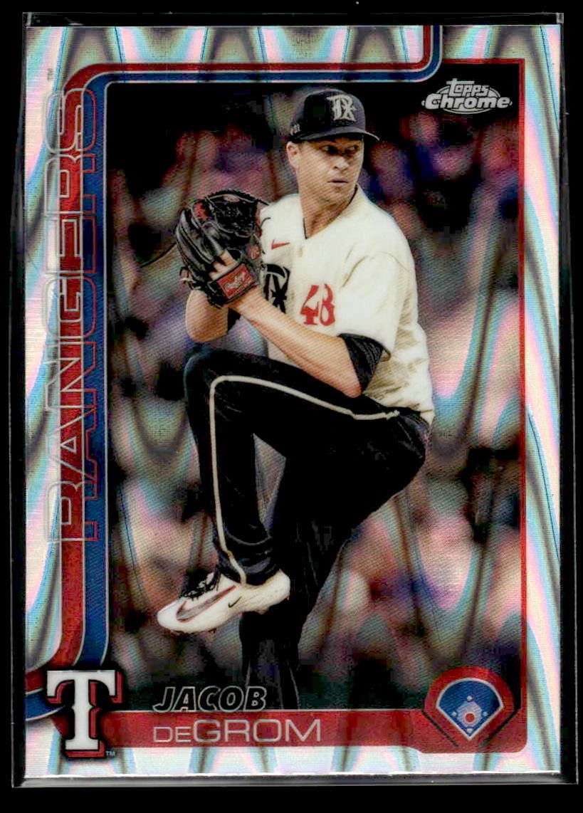 2025 Topps Chrome #214 Jacob deGrom Raywave Refractors