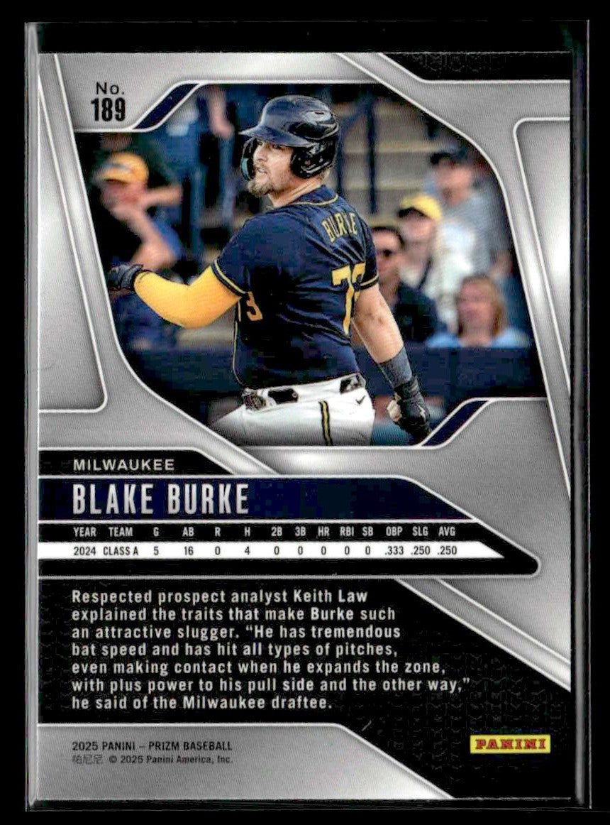 2025 Panini Prizm #189 Blake Burke