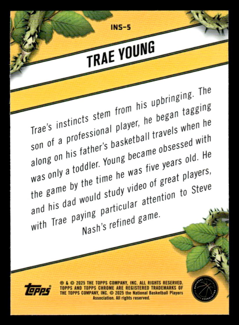 2024-25 Topps Chrome #INS-5 Trae Young Instinct