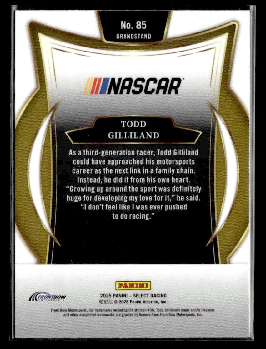 2025 Panini Select #85 Todd Gilliland