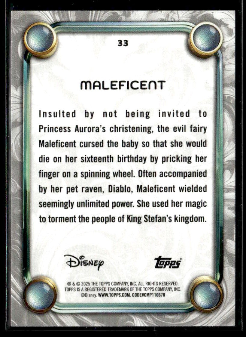 2025 Topps Disney Wonder #33 Maleficent
