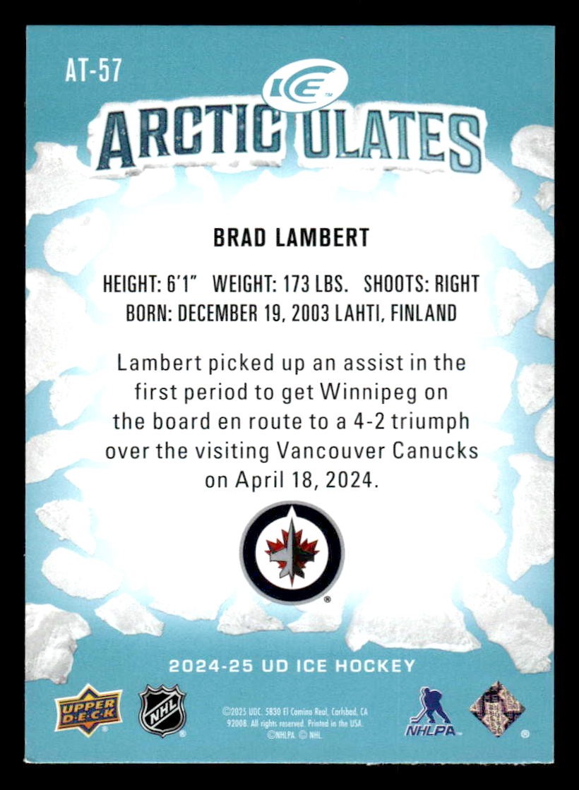 2024-25 Upper Deck Ice #AT-57 Brad Lambert Articulates