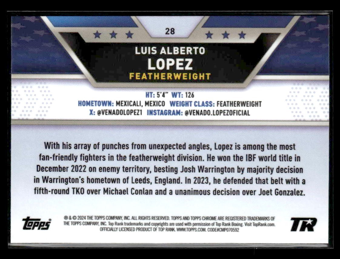 2024 Topps Chrome #28 Luis Alberto Lopez