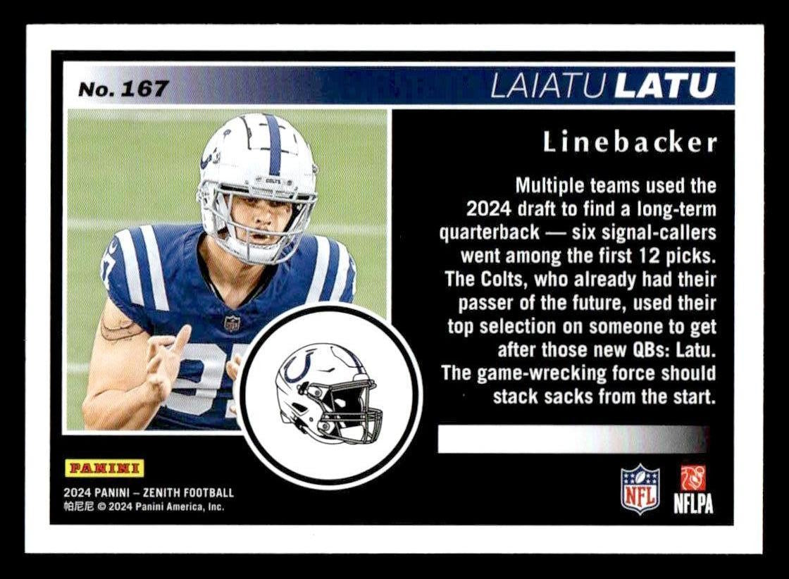 2024 Panini Zenith #167 Laiatu Latu
