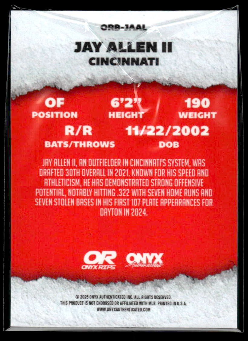 2025 Onyx Rips #ORB-JAAL Jay Allen Refractor
