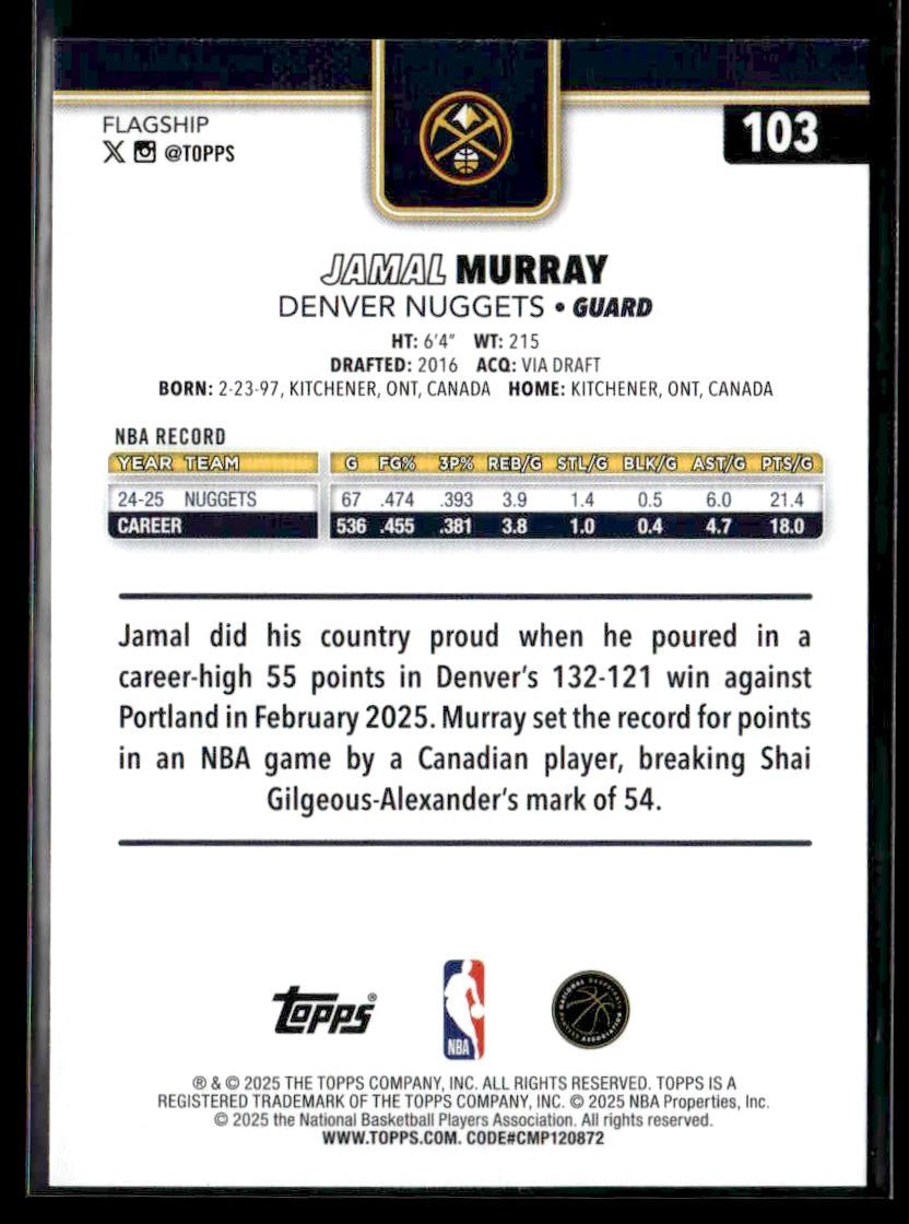 2025-26 Topps #103 Jamal Murray