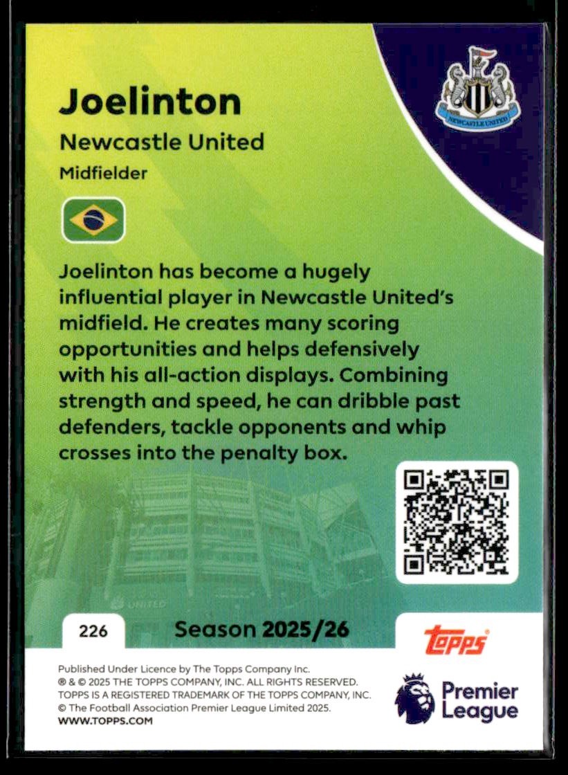 2025-26 Topps Premier League #226 Joelinton