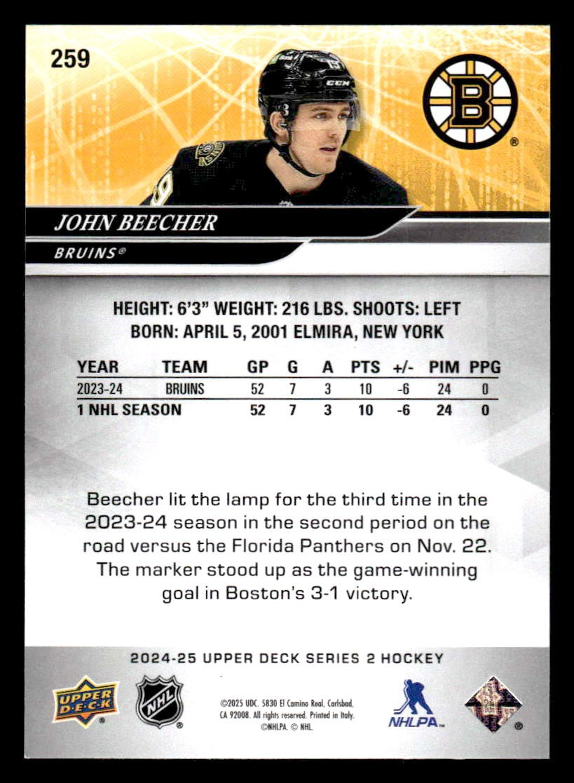 2024-25 Upper Deck #259 John Beecher