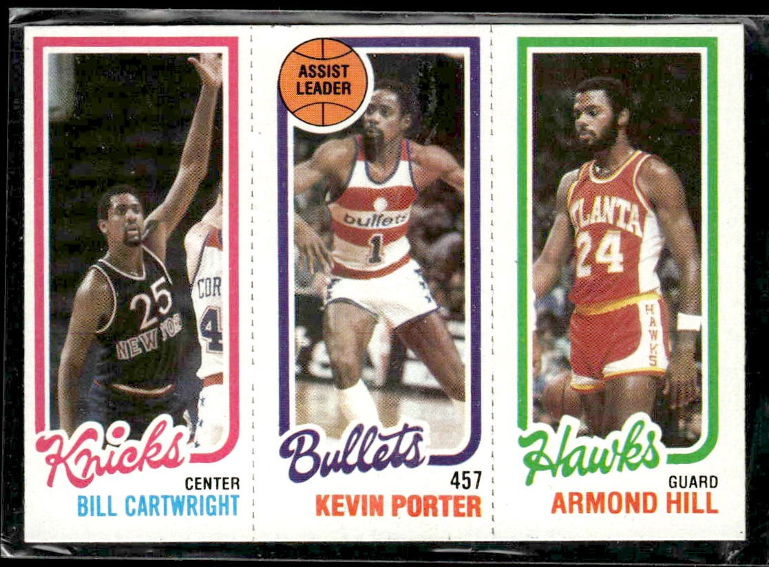 1980-81 Topps #25 / 166 / 244 Bill Cartwright / Kevin Porter / Armond Hill