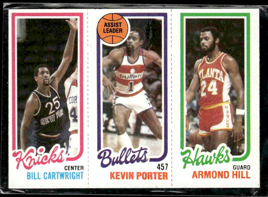1980-81 Topps #25 / 166 / 244 Bill Cartwright / Kevin Porter / Armond Hill