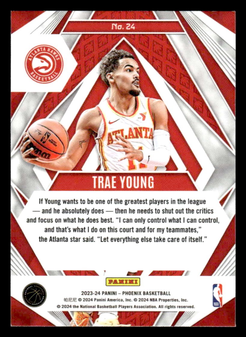 2023-24 Panini Phoenix #24 Trae Young Paragon