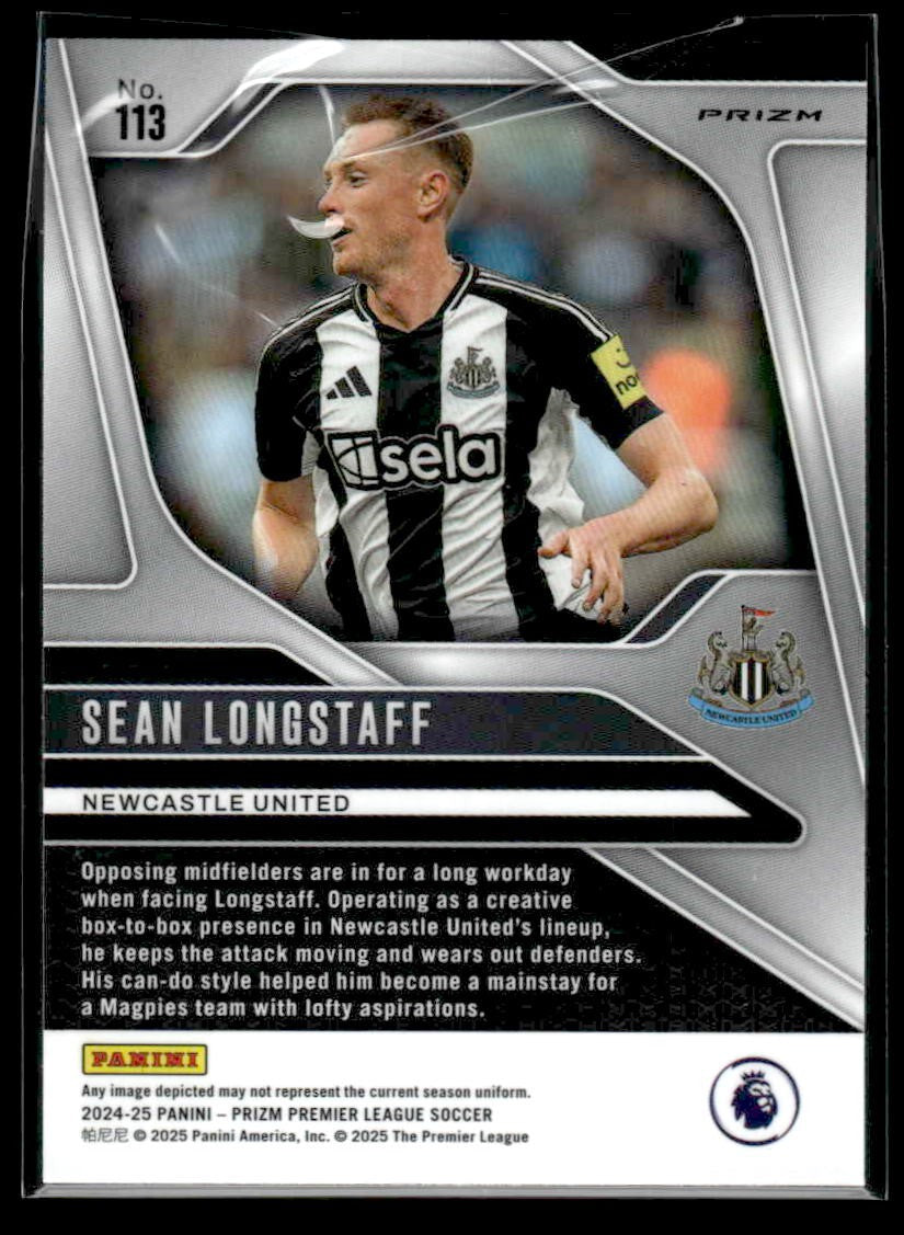 2024-25 Panini Prizm Premier League #113 Sean Longstaff Silver