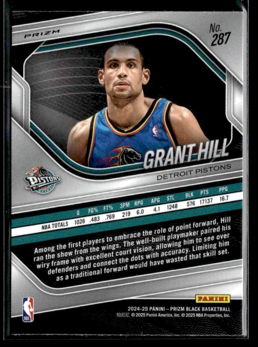 2024-25 Panini Prizm Black #287 Grant Hill Hyper Prizm