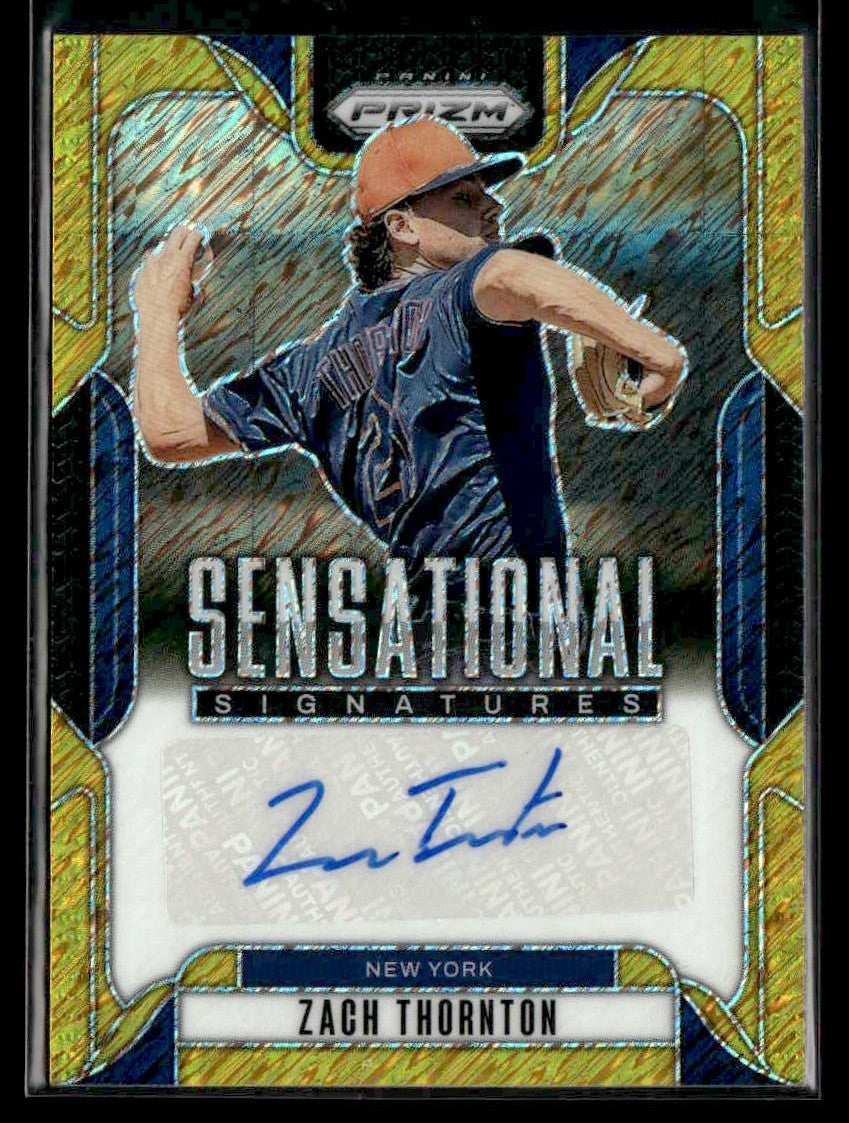 2025 Panini Prizm #SS-ZT Zach Thornton Sensational Sigs - Gold Shimmer FOTL #3/4