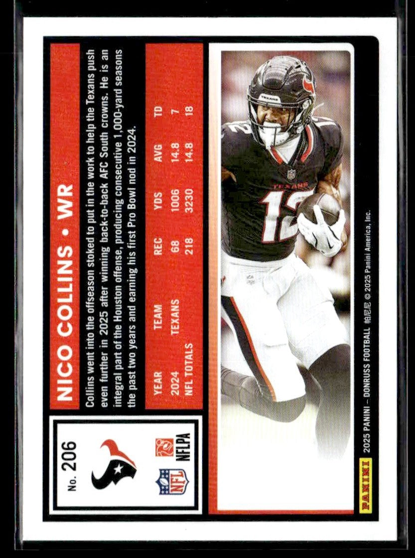 2025 Donruss #206 Nico Collins