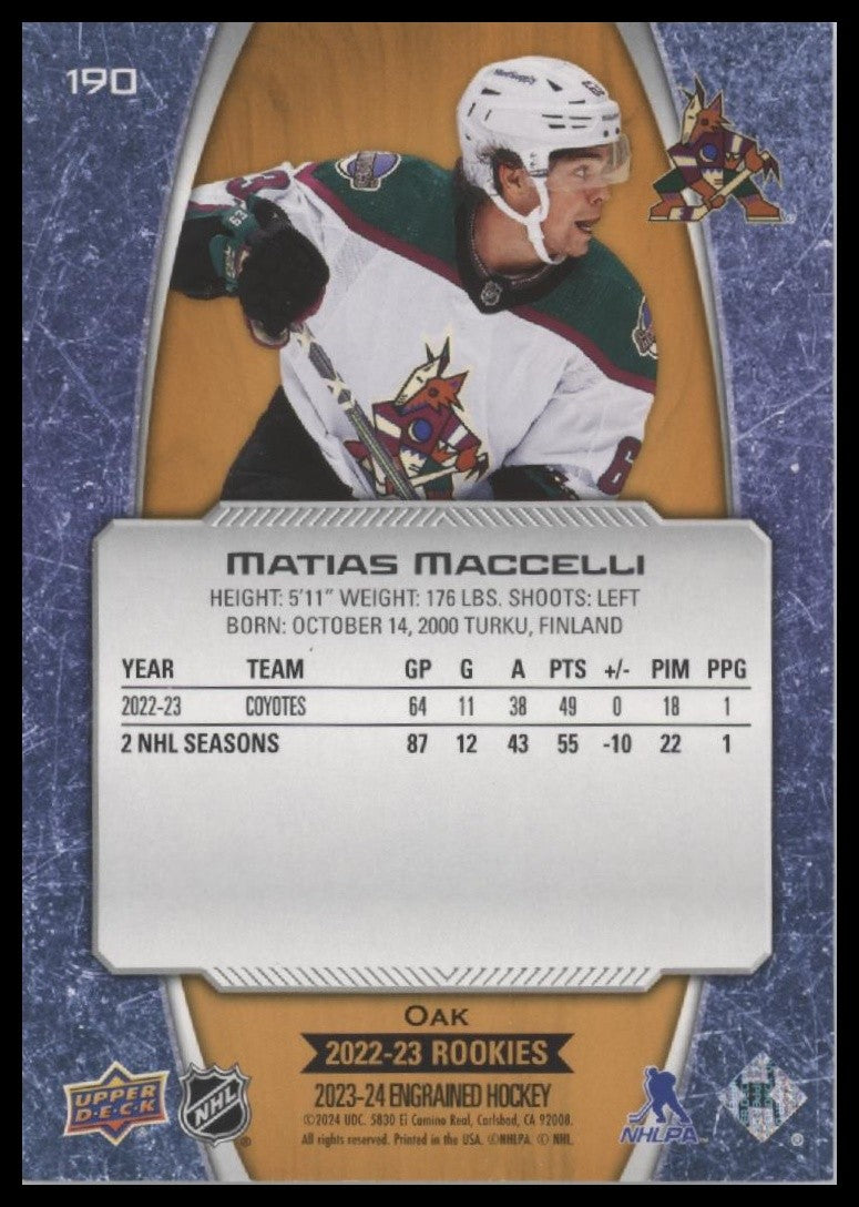2023-24 Upper Deck Engrained #190 Matias Maccelli #/299