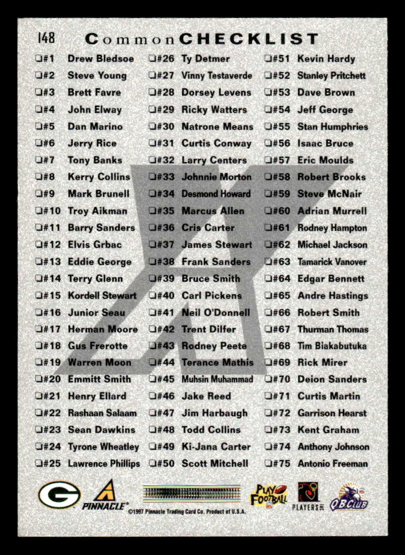 1997 Pinnacle X-Press #148 Common Checklist