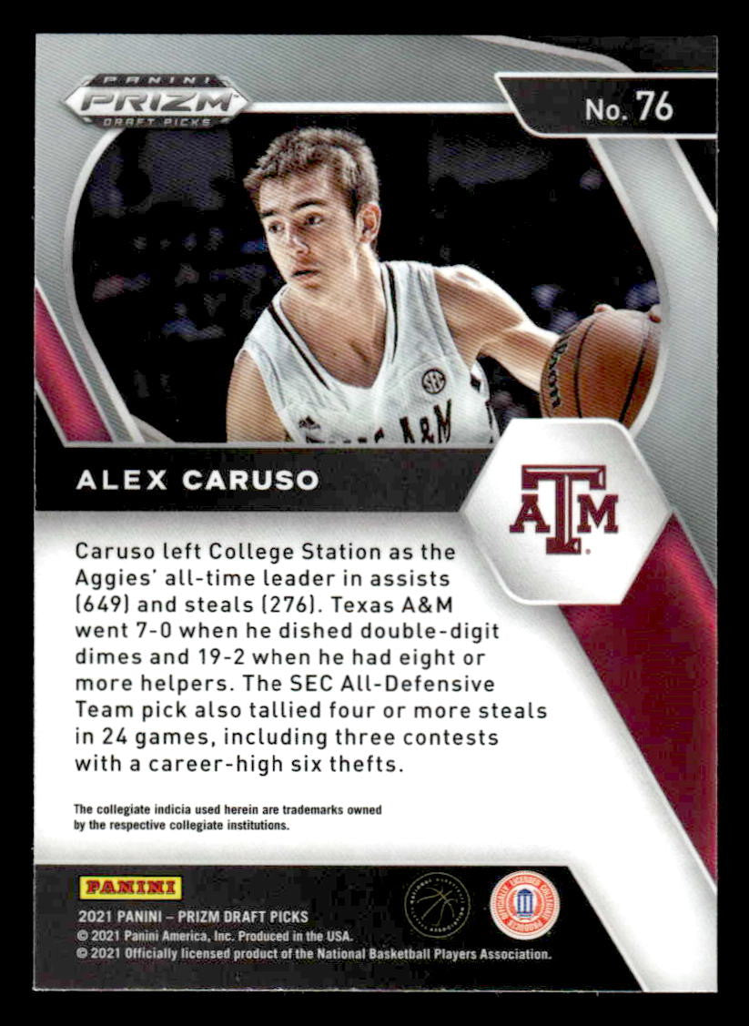 2021 Panini Prizm Draft Picks #76 Alex Caruso