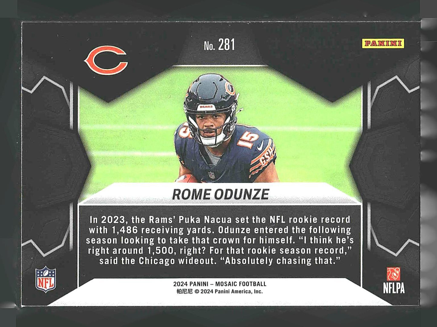2024 Panini Mosaic #281 Rome Odunze