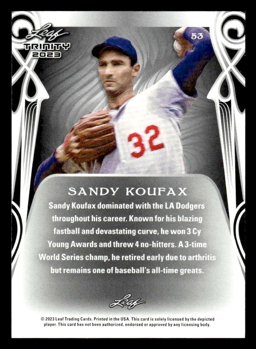 2023 Leaf Trinity #53 Sandy Koufax