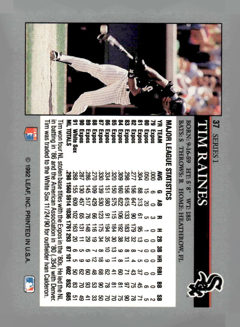 1992 Leaf #37 Tim Raines