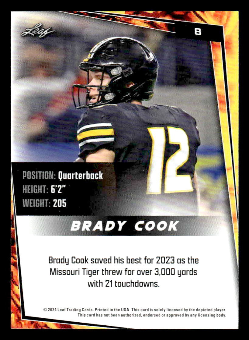 2024 Leaf #8 Brady Cook