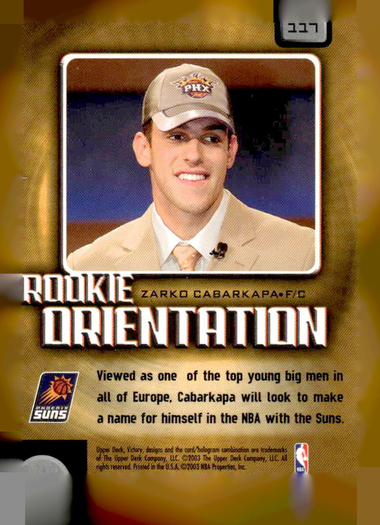 2003-04 Upper Deck Victory #117 Zarko Cabarkapa