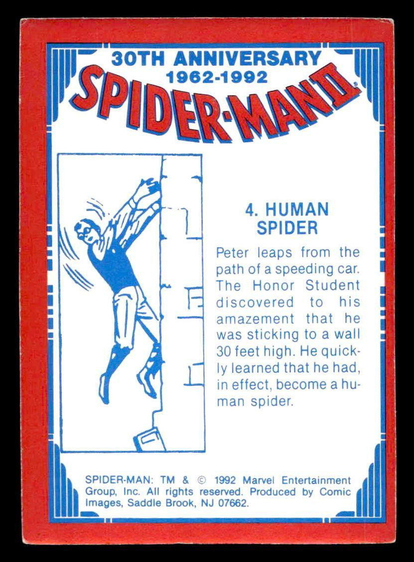 1992 Comic Images Spider-Man II: 30th Anniversary 1962-1992 #4 Human Spider