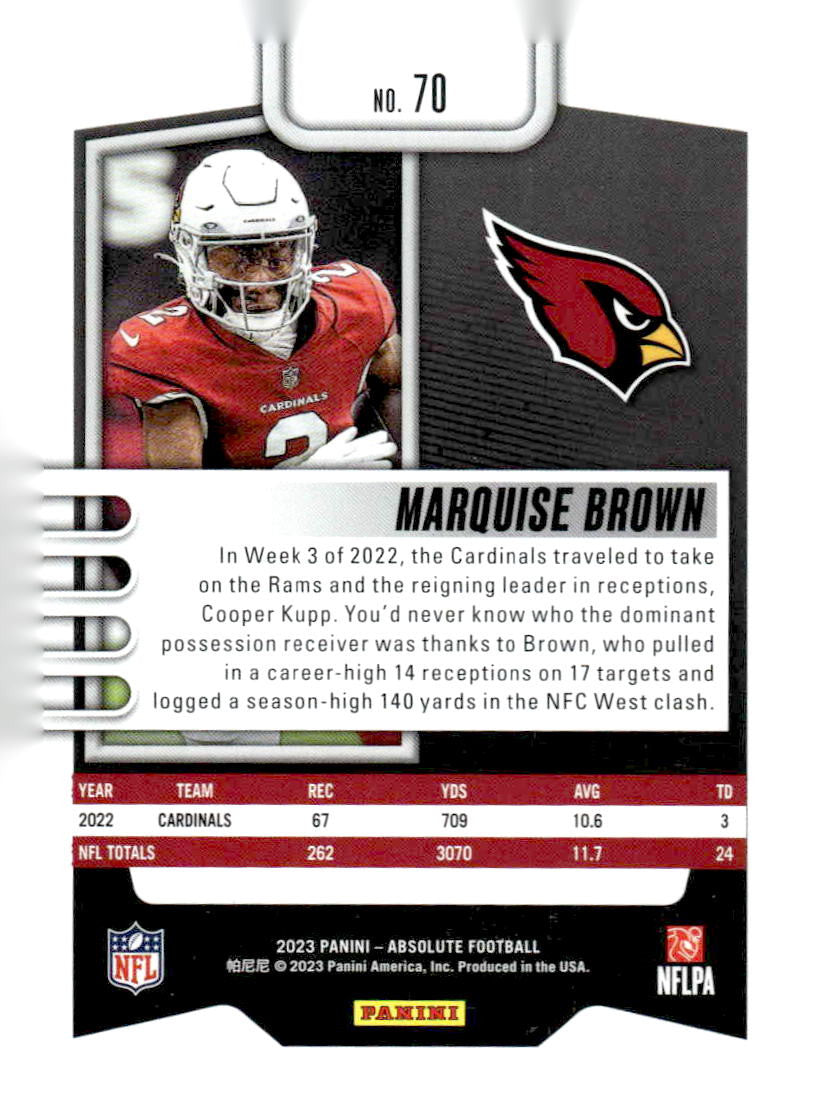 2023 Panini Absolute #70 Marquise Brown Retail