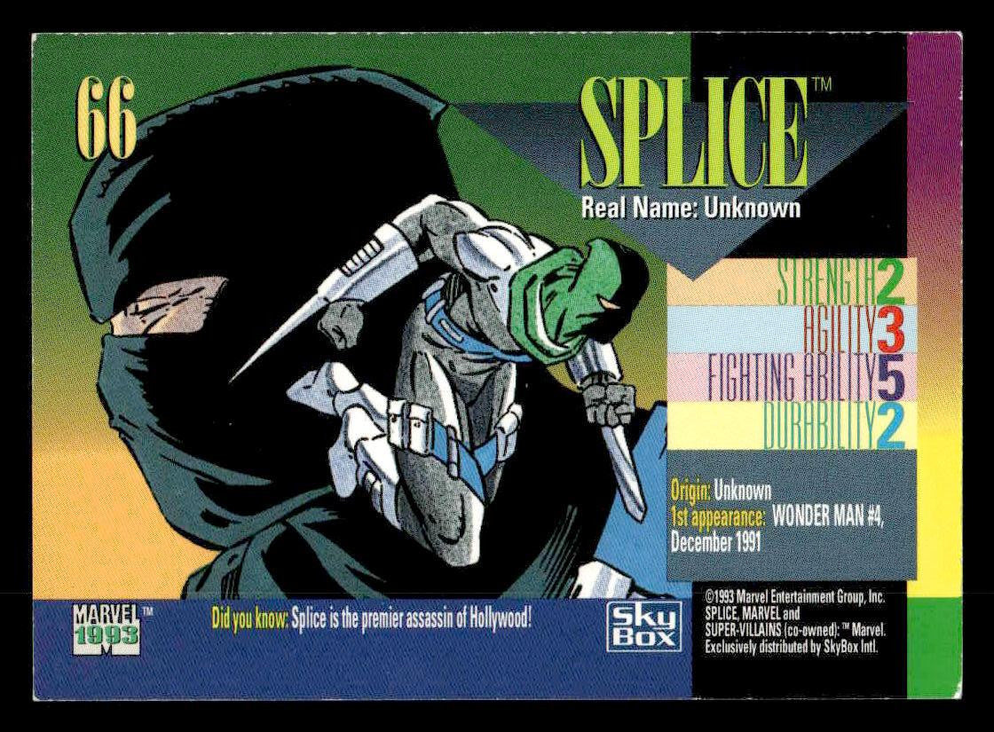 1993 SkyBox Marvel Universe #66 Splice