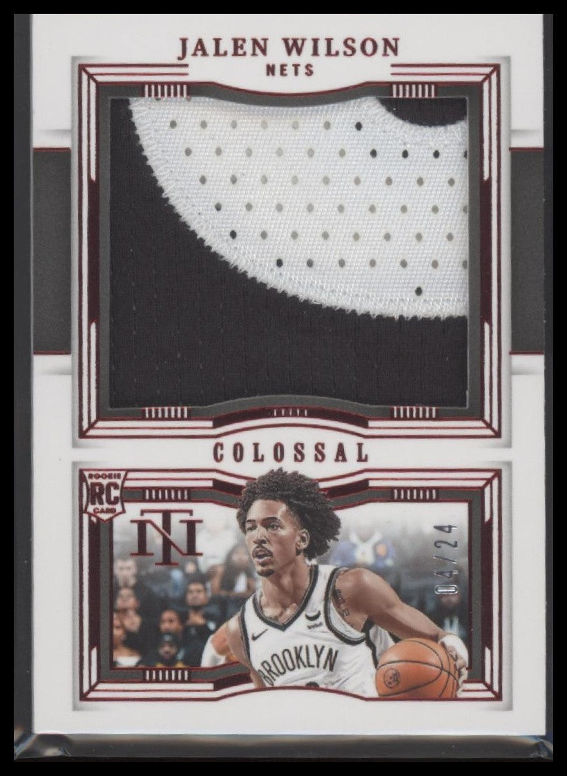 2023-24 National Treasures #CR-WLS Jalen Wilson Colossal Rookie Mat Intl #/24