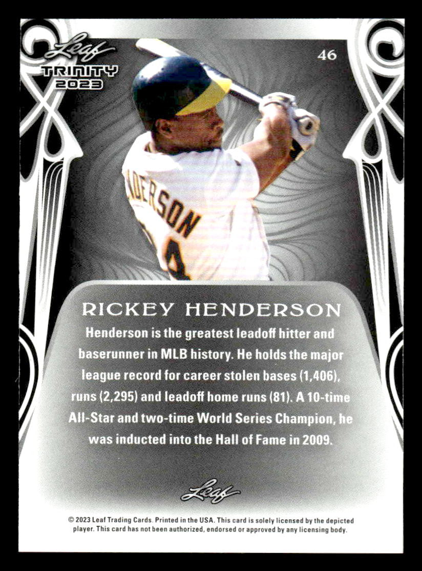 2023 Leaf Trinity #46 Rickey Henderson