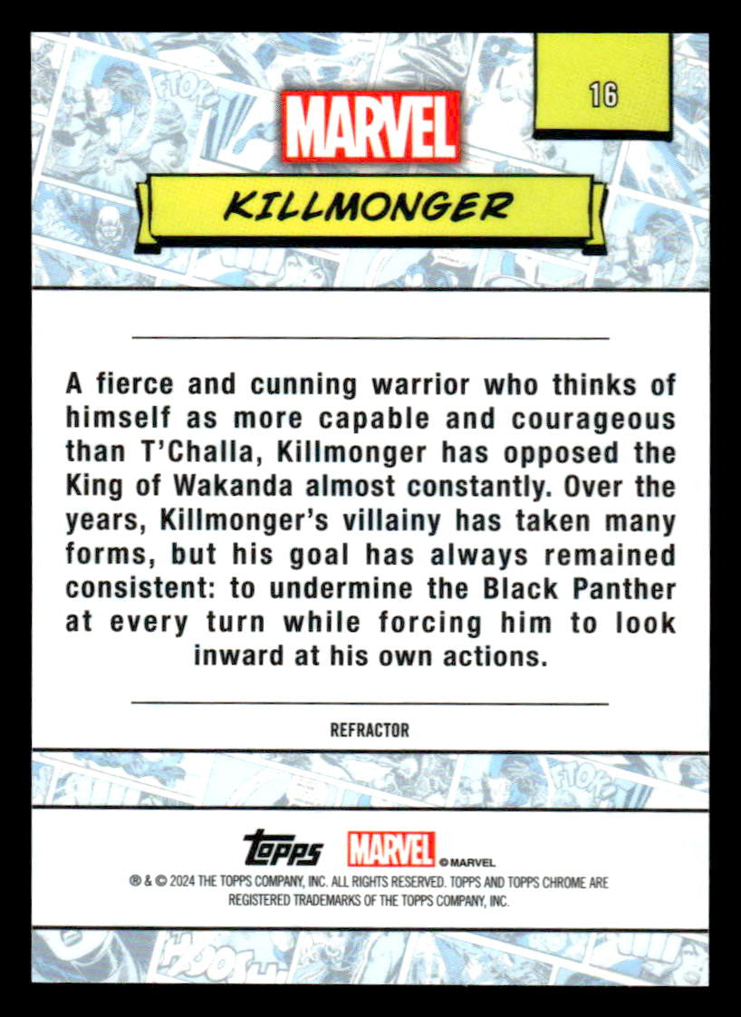 2024 Topps Chrome Marvel #16 Killmonger Refractor