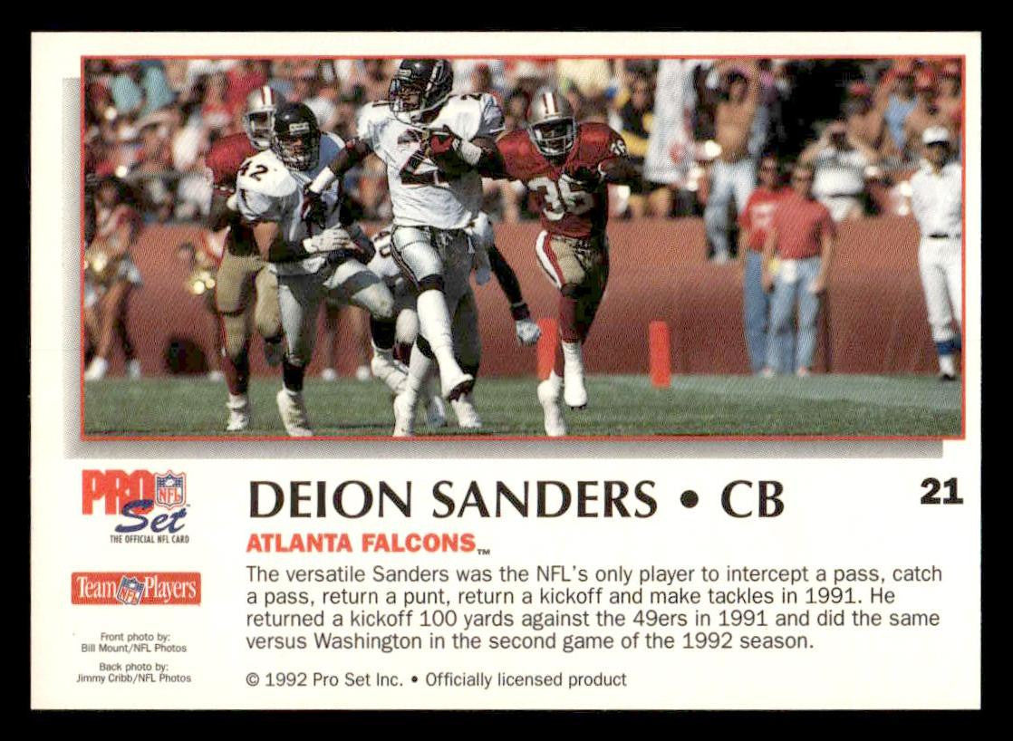 1992 Pro Set Power #21 Deion Sanders