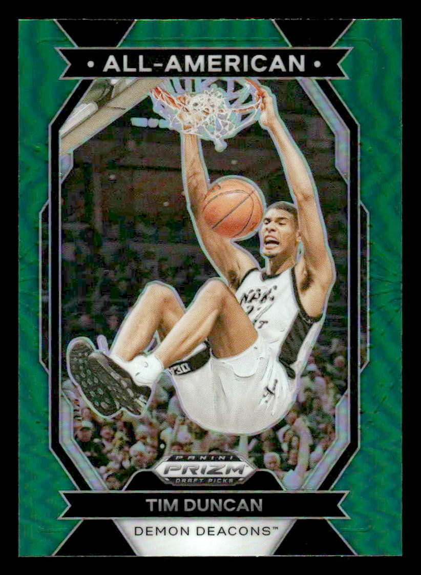 2024 Panini Prizm Draft Picks #25 Tim Duncan All-American Prizms Green