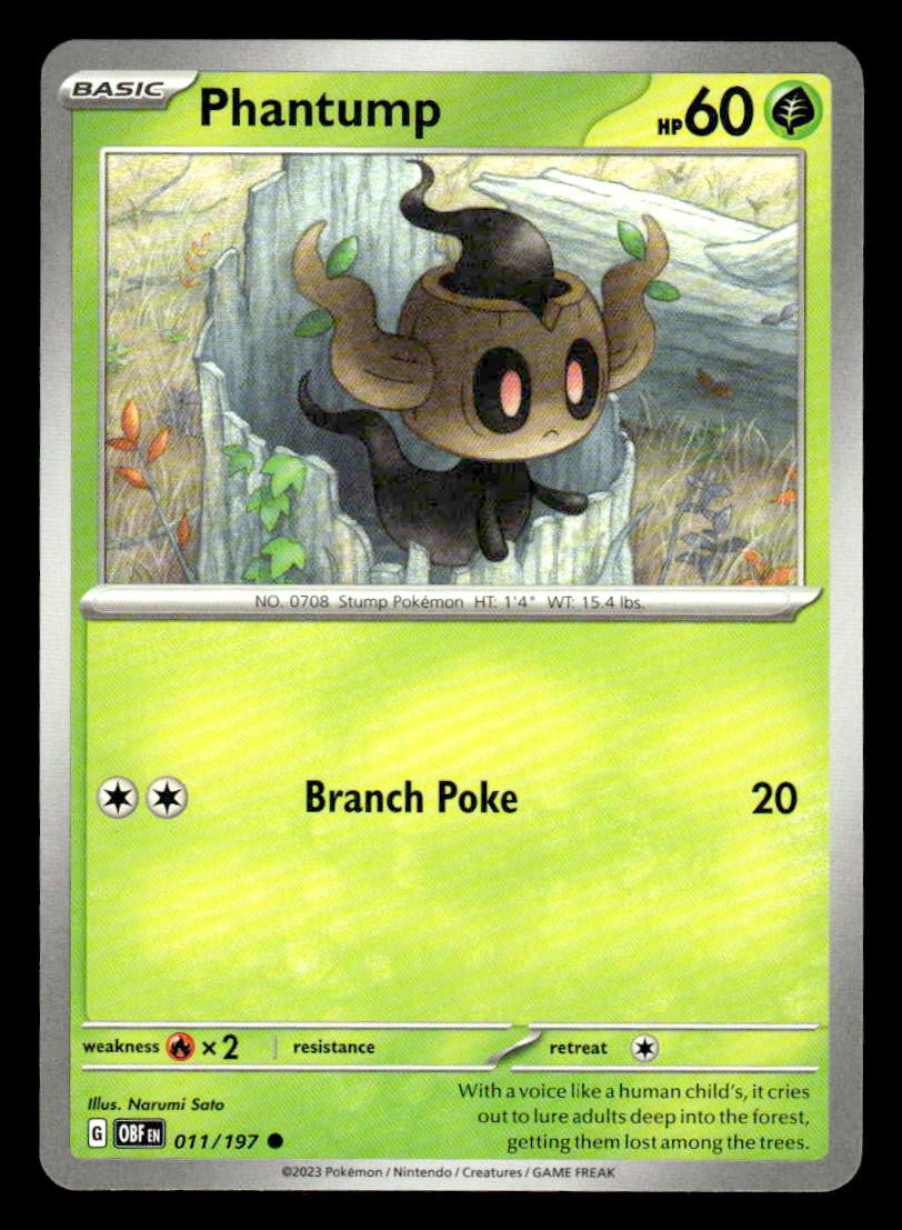 SV03: Obsidian Flames #011/197 Phantump Common