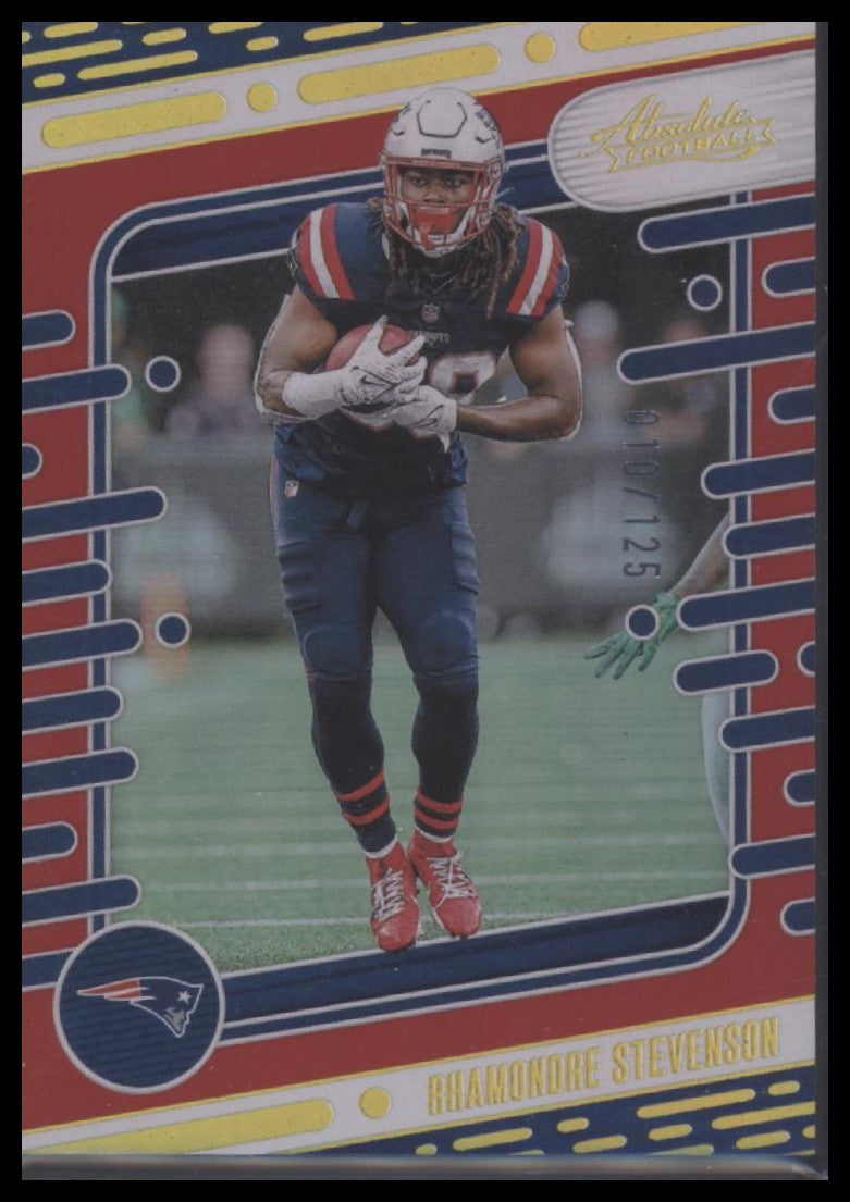 2024 Panini Absolute #73 Rhamondre Stevenson Red Spectrum #/125