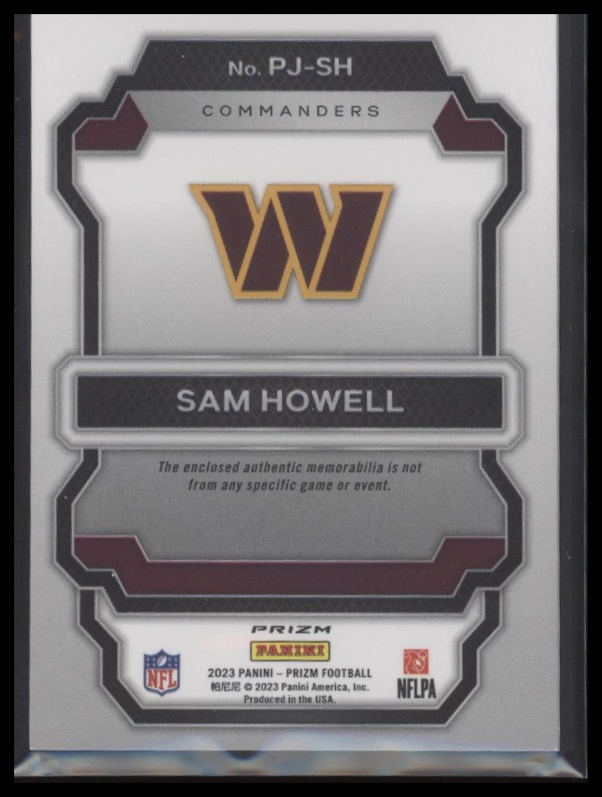 2023 Panini Prizm #PJ-SH Sam Howell Premier Jerseys Purple Pulsar